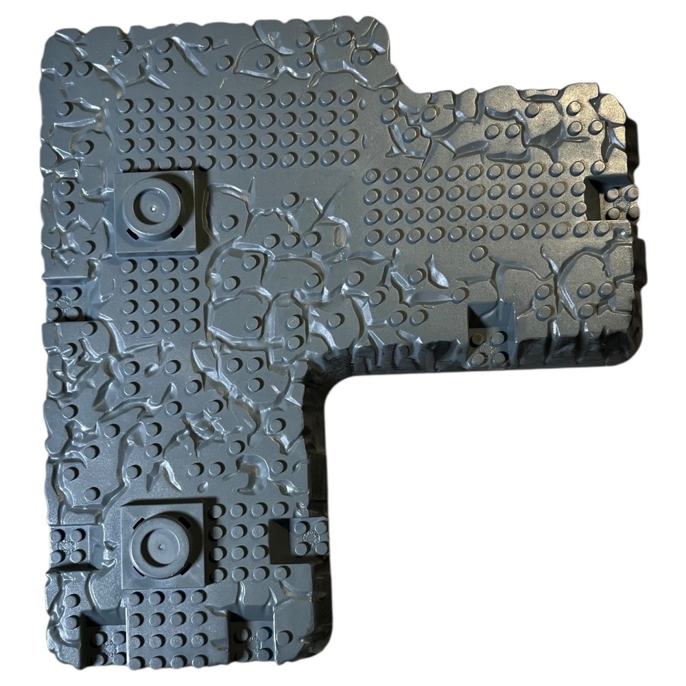 Mega Bloks Pyrates Gray L-Shaped Rock Stone Baseplate Landscape Piece AM03879